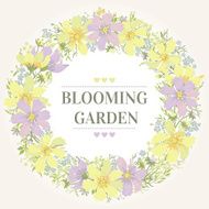 round frame with flowers N6