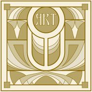 Art nouveau decorative background