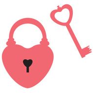 Heart lock and key N2