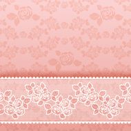 Roses on background Square lace pink N2