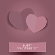Valentine&#039;s card with text and heart shape Vector ilustration N63