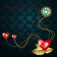 Abstract illustration with diamonds and gold N2