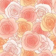 Romantic Seamless Pattern With Roses N3