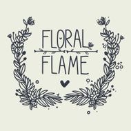 sketch floral frame N2