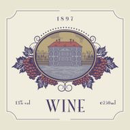 Vintage wine label N5