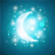 Vector Moon and Stars Illustration