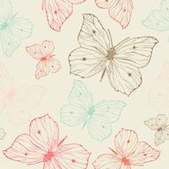 seamless pattern with butterflies N84