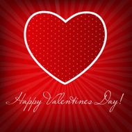 Happy Valentines Day card with heart Vector illustration N115