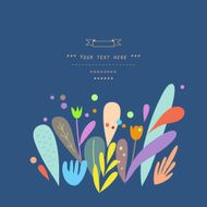Decor with floral elements in vector N3