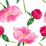 Vector Seamless Peony pattern N2