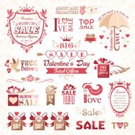 Set of Valentines Day design elements N7