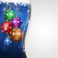 Xmas Holiday Blue Greeting Card