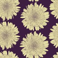 Seamless pattern with gerbers N2