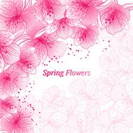 Abstract gradient seamless flower background with orchid