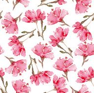 Watercolor seamless flowers pattern N8