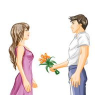 Man and woman on dating