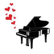 Heart love music piano N2