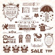 Set of Valentines Day design elements N8