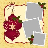 Cute christmas frame template