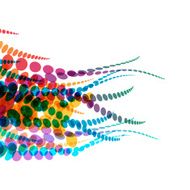 Colorful wavy lines illustration