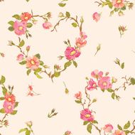 Flower Background - Seamless Floral Shabby Chic Pattern N4