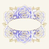 Romantic background with blue roses