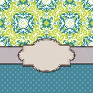Vintage vector flower frame N108