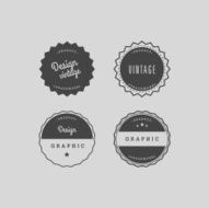 Vector set vintage labels N10