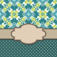 Vintage vector flower frame N109