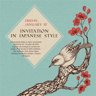 Celebration invitation in Japanese style