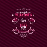 Valentine's day vintage lettering background N9