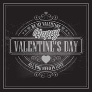 Typography Valentine&#039;s Day cards Caption chalk on a blackboard N11