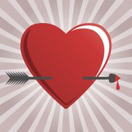 hearts and cupid arrow