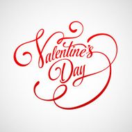 Inscription Valentine&#039;s Day Vector illustration N9