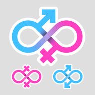 Infinity love gender symbols