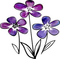 Set of watercolor flowers N2