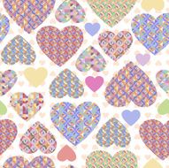 Seamless background with hearts N25