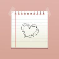 Notebook paper with love message N2