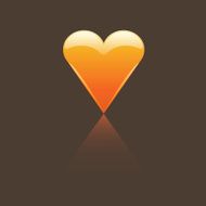 Orange love (vector and 300dpi jpg)