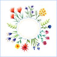 Floral background with frame