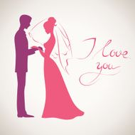 I love you vector card with hand written text N3