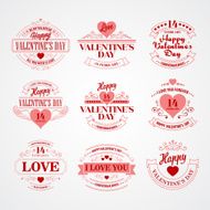 Typography Valentine&#039;s DayVector illustration N6