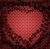 Ivy and brick heart