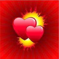 Flames of passion Valentine&#039;s Day background N2