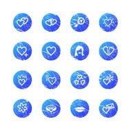 blue grunge love icons