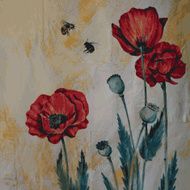 painting floral card N5