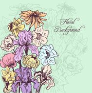 floral card with bouquet N2