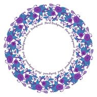 Round floral frame N7