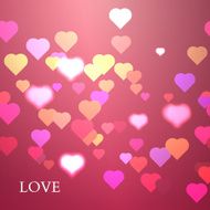 Colorful Hearts Background Valentine Vector