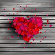 Abstract heart on wooden background N11